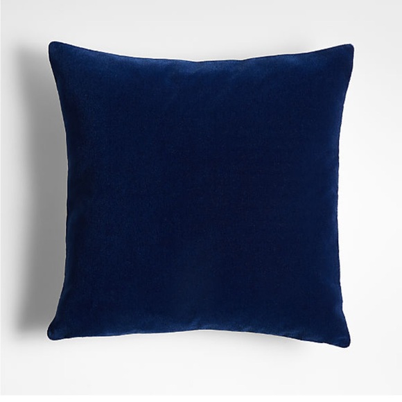 Crate&Barrel Deep Sea 20"x20" Faux Mohair Throw Pillow Cover - Picture 4 of 4